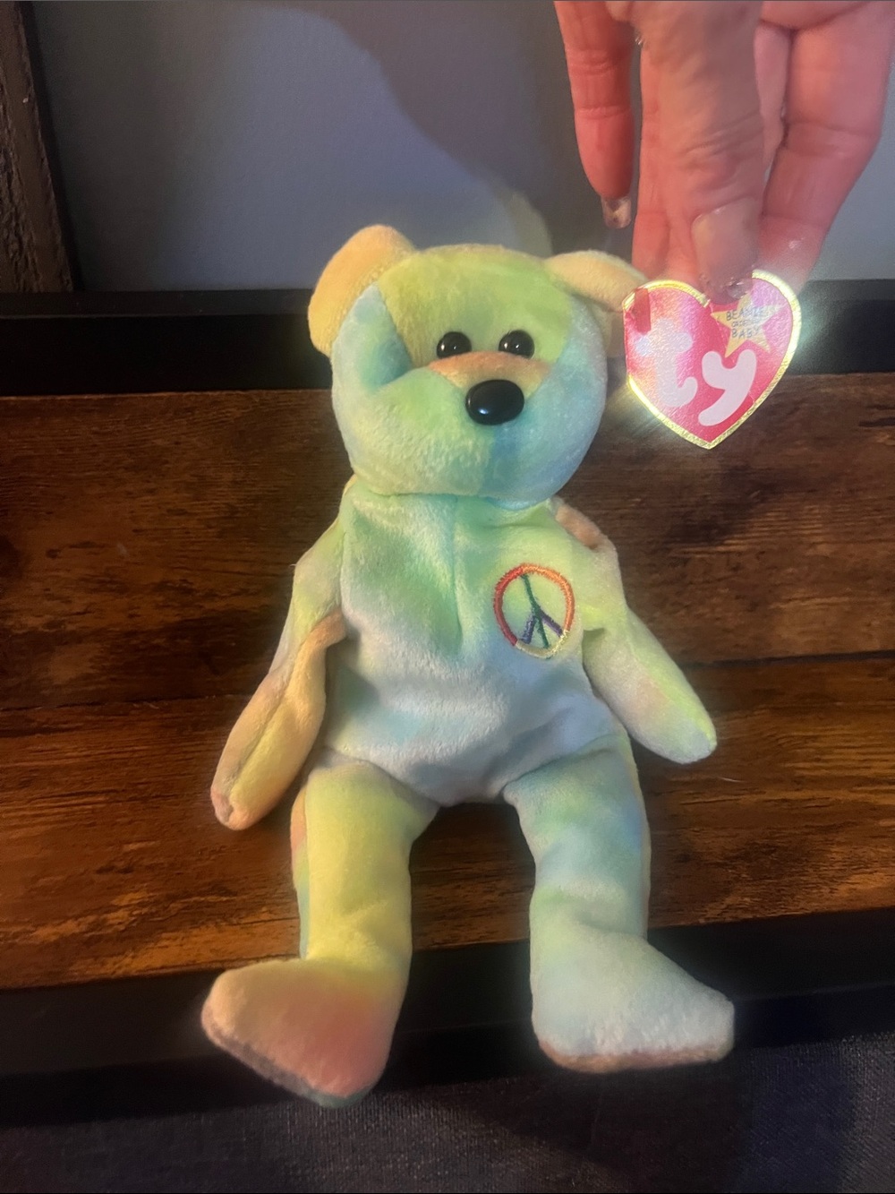 Vintage ty beanie baby “peace” case kept for years
